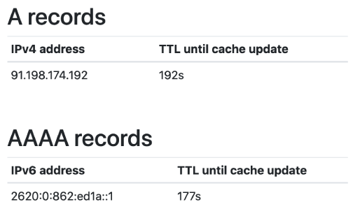 View the DNS records